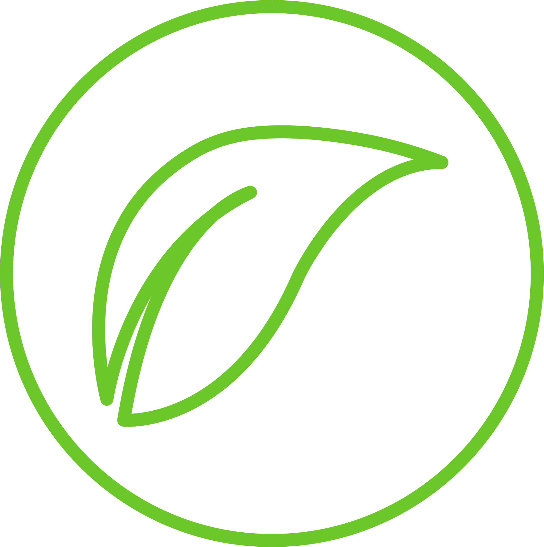 green and white circle logo